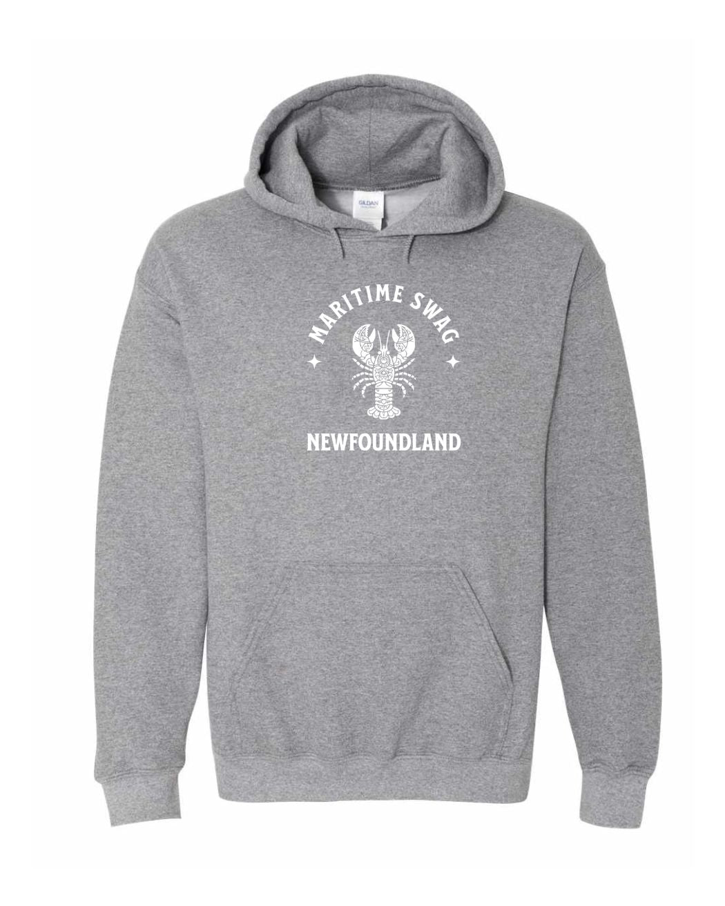 Maritime Swag NFLD Mandala white Lobster Pullover Hoodie - Unisex