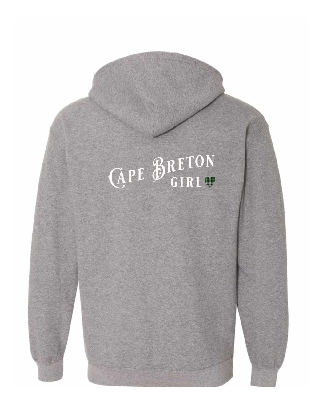 Cape Breton Girl Tartan Left Chest and Back Zip Hoodie