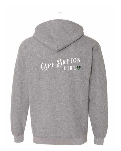 Cape Breton Girl Tartan Left Chest and Back Zip Hoodie
