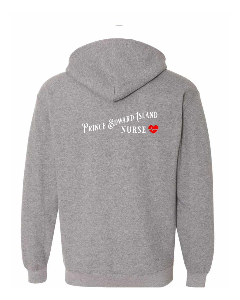 PEI Nurse Left Chest and Back Zip Hoodie - Unisex
