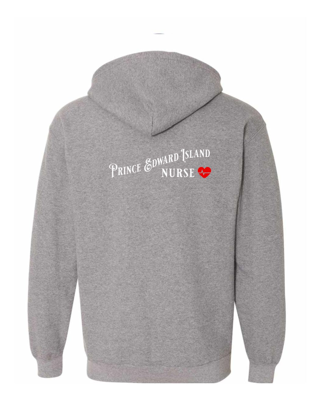 Prince Edward Island Nurse Left Chest and Back Zip Hoodie