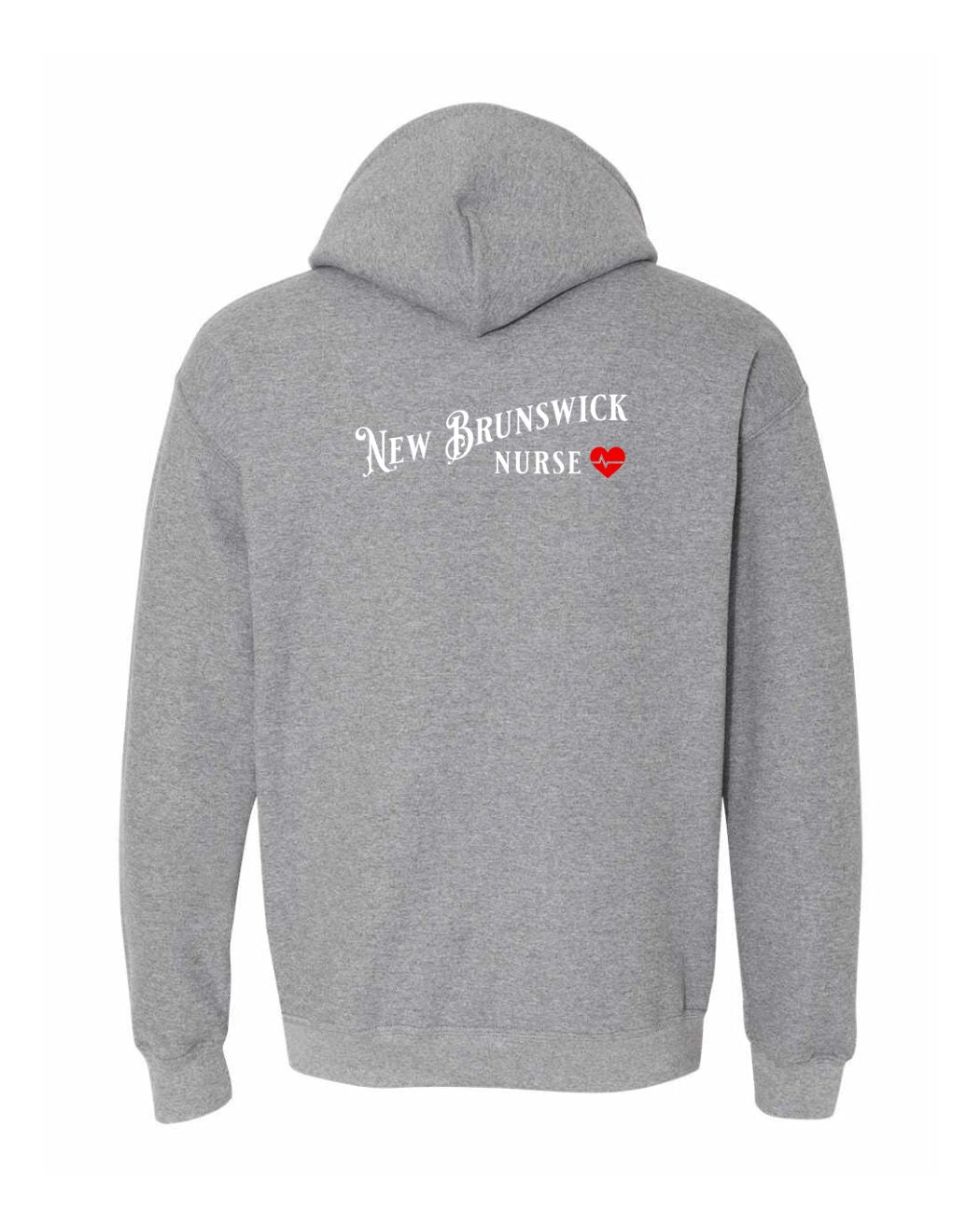 New Brunswick Nurse Left Chest and Back Pullover Hoodie