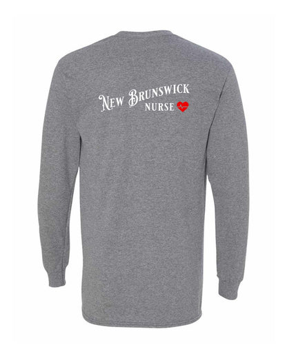 New Brunswick Nurse Left Chest and Back Long Sleeve