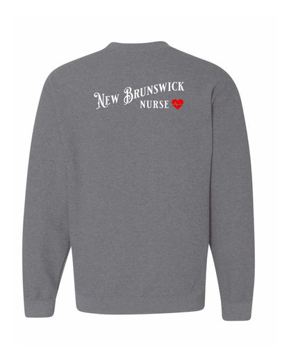 New Brunswick Nurse Left Chest and Back Sweatshirt