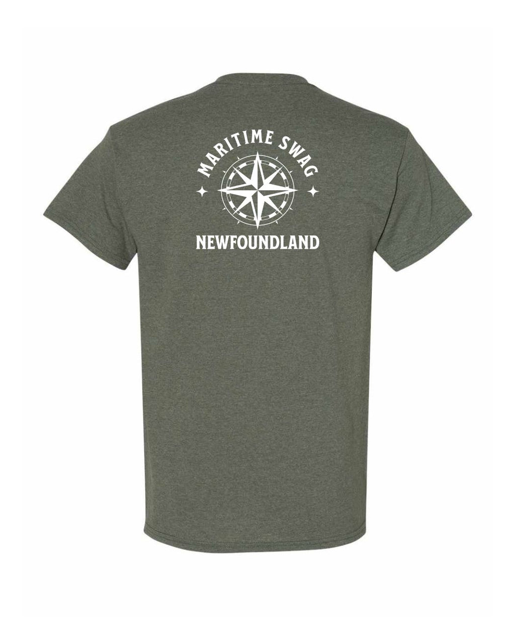 Maritime Swag NFLD Compass Left Chest and Back Men's Tee