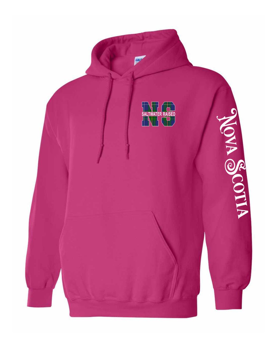 Product of Nova Scotia Left Chest and Sleeve Pullover Hoodie