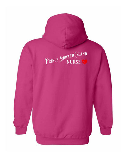 Prince Edward Island Nurse Left and Back Pullover Hoodie