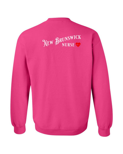 New Brunswick Nurse Left Chest and Back Sweatshirt