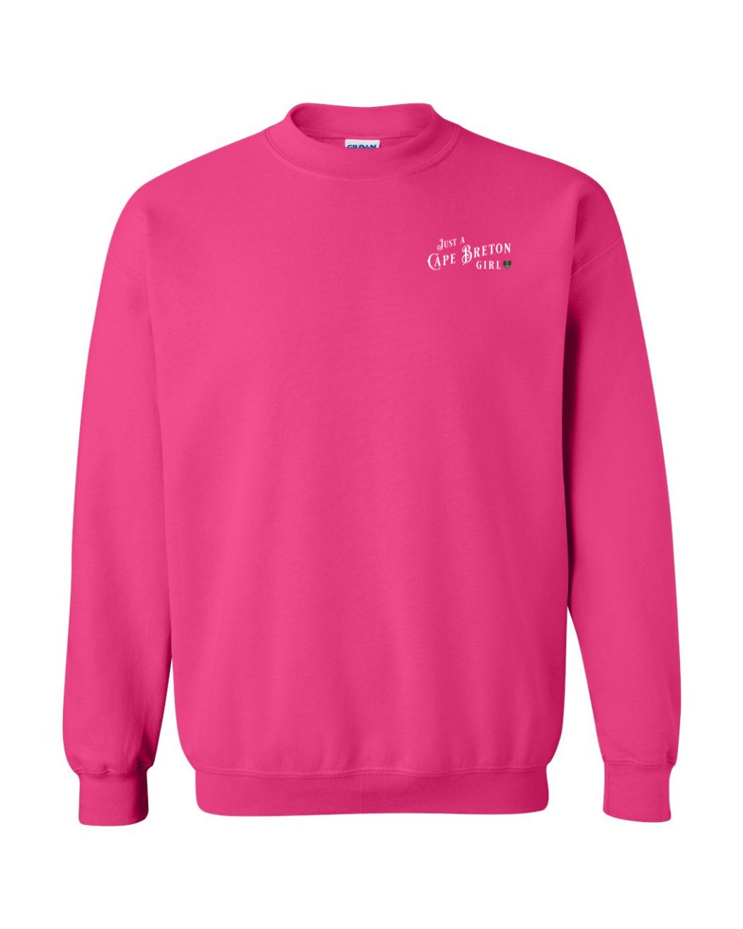 Just a Cape Breton Girl Tartan Left Chest and Back Crewneck Sweatshirt