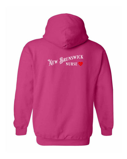 New Brunswick Nurse Left Chest and Back Pullover Hoodie