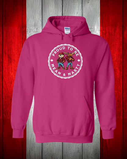 Proud to be Mean and Nasty Beaver and Moose Hoodie