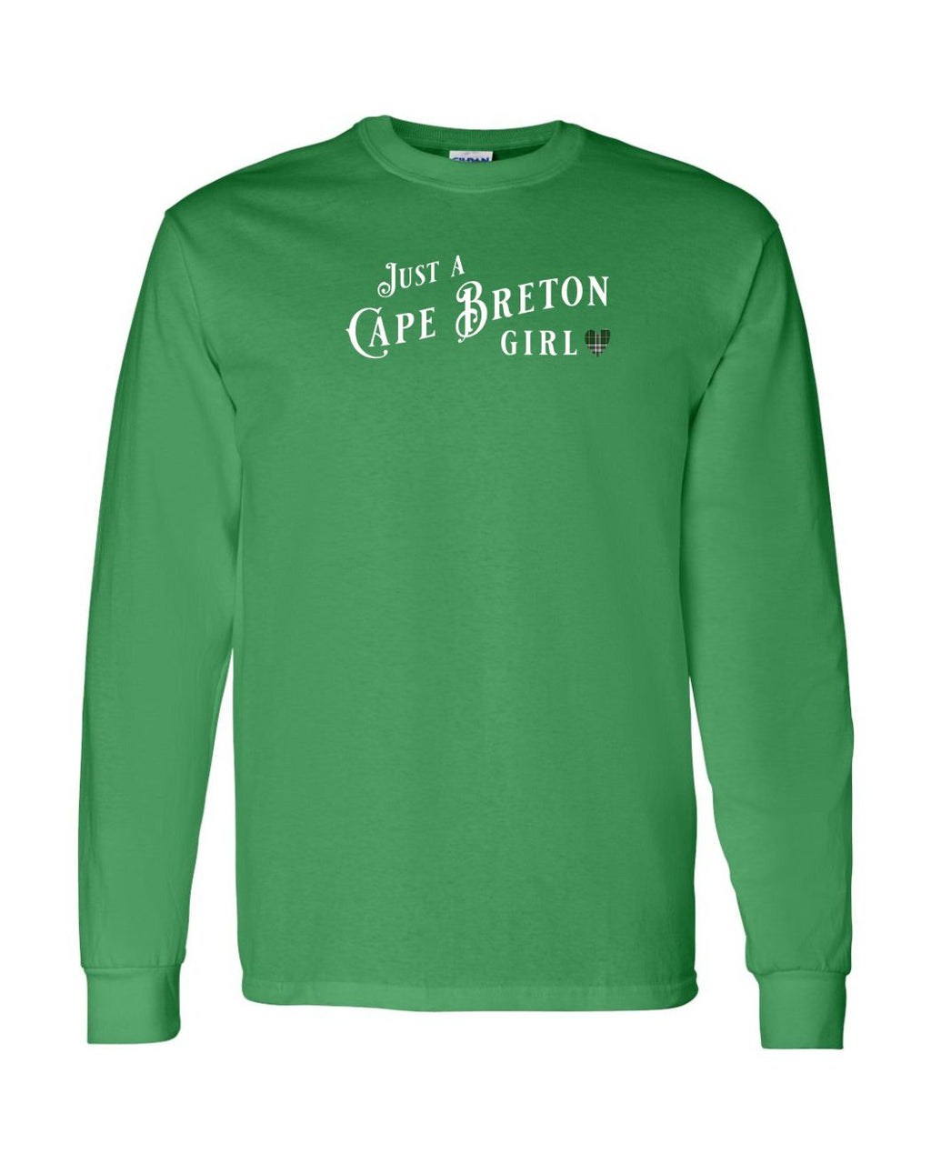 Just a CB Girl Tartan Left Chest Long Sleeve Tee - Unisex