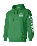 Born and Raised NFLD Left Chest and Sleeve Pullover Hoodie - Unisex