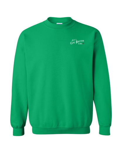 Just a Cape Breton Girl Tartan Left Chest and Back Crewneck Sweatshirt