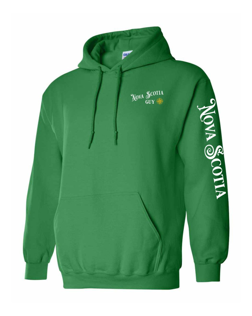 NS Guy Yellow Compass Left Chest and Sleeve Pullover Hoodie - Unisex