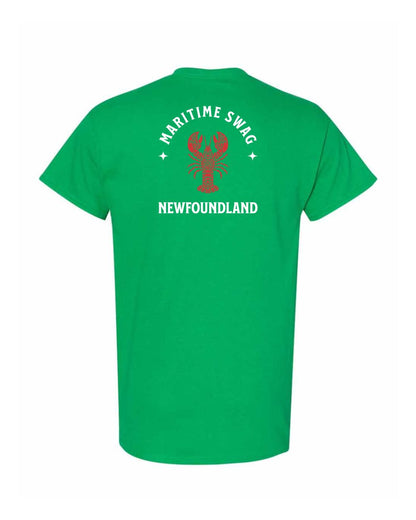 Maritime Swag Newfoundland Mandala Red Lobster Left Chest and Back Men's Tee