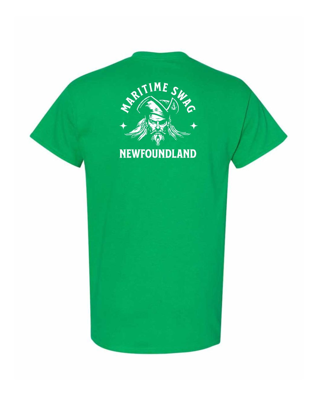 Maritime Swag NFLD Pirate Left Chest and Back Men's Tee