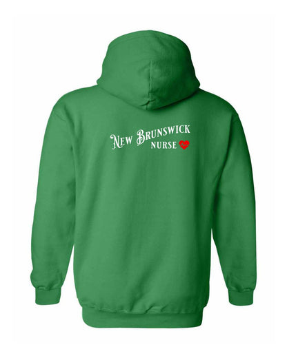 New Brunswick Nurse Left Chest and Back Pullover Hoodie
