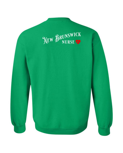 New Brunswick Nurse Left Chest and Back Sweatshirt