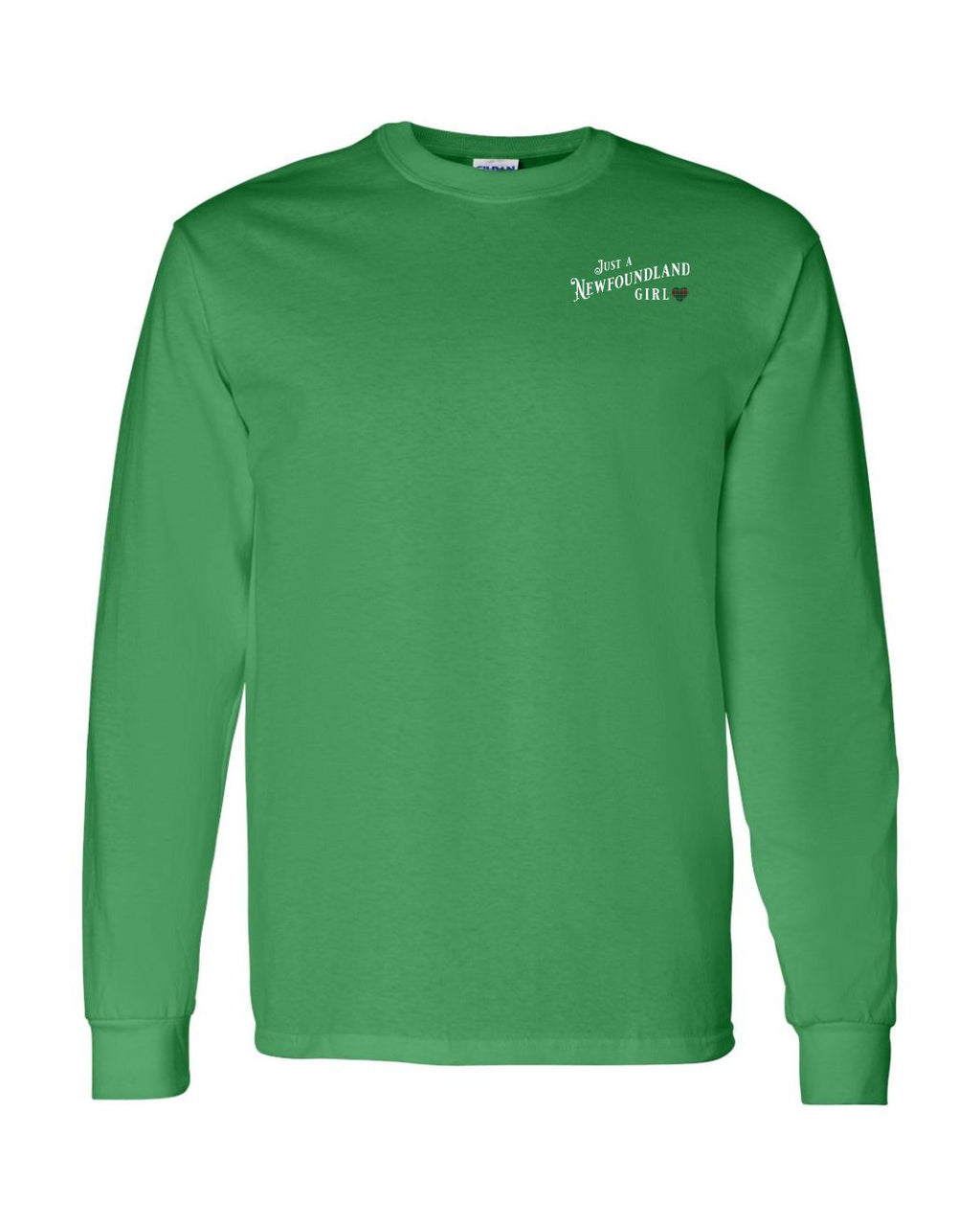 Just a NFLD Girl Tartan Left Chest Long Sleeve - Unisex