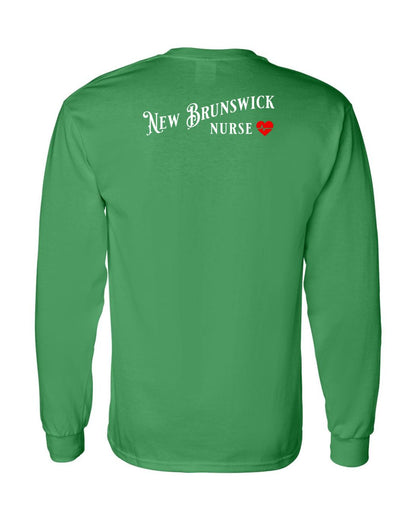 New Brunswick Nurse Left Chest and Back Long Sleeve