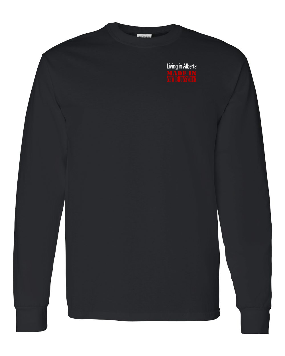 Living Alberta Made in NB Left Chest and Back Long Sleeve Tee - Unisex