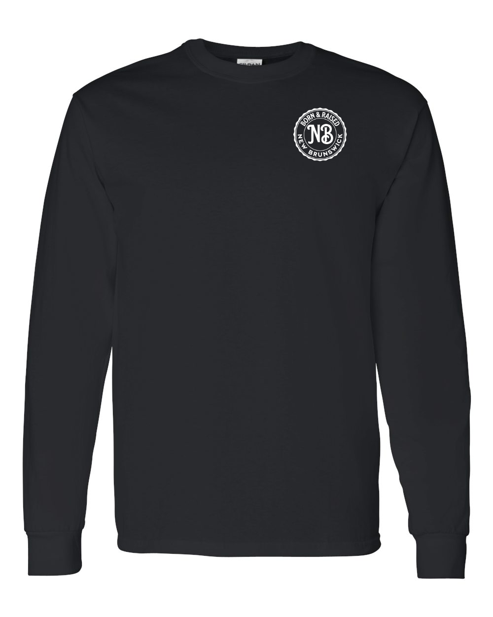 Born & Raised NB Left Chest and Back Long Sleeve Tee - Unisex