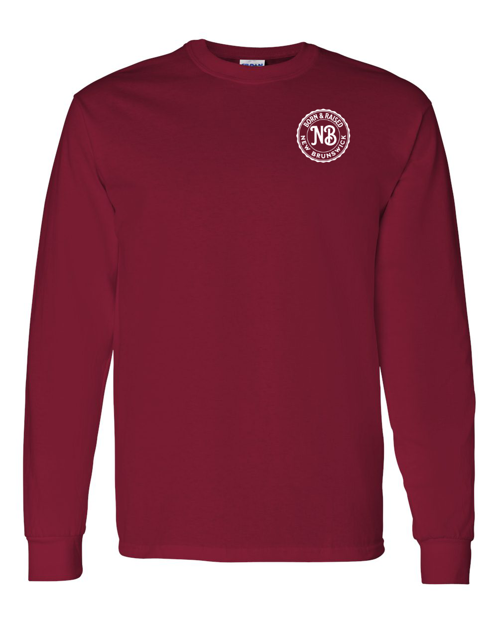 Born & Raised NB Left Chest and Back Long Sleeve Tee - Unisex