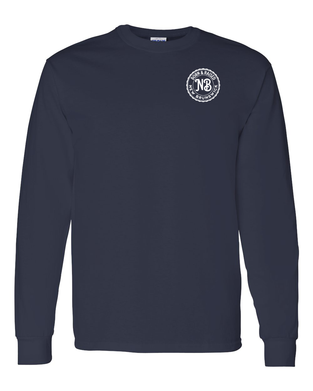 Born & Raised NB Left Chest and Back Long Sleeve Tee - Unisex