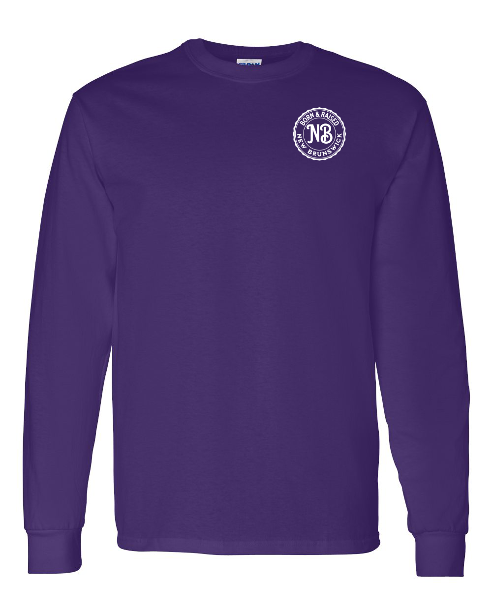 Born & Raised NB Left Chest and Back Long Sleeve Tee - Unisex
