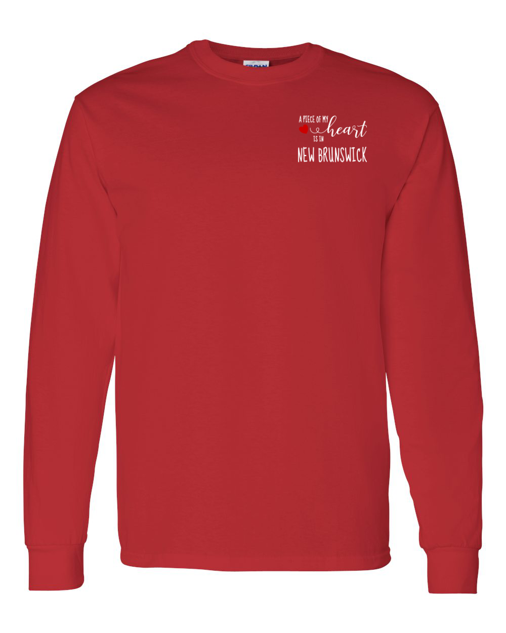 A piece of My heart in NB (Red Heart) Left Chest Long Sleeve Tee - Unisex