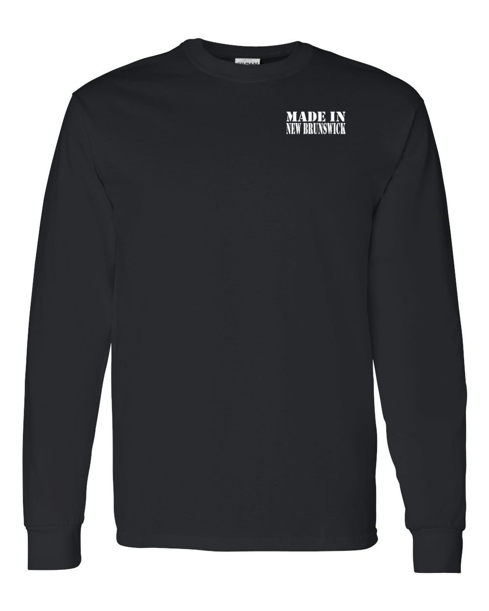 Made In NB ( White Lettering) Left Chest Long Sleeve Tee - Unisex