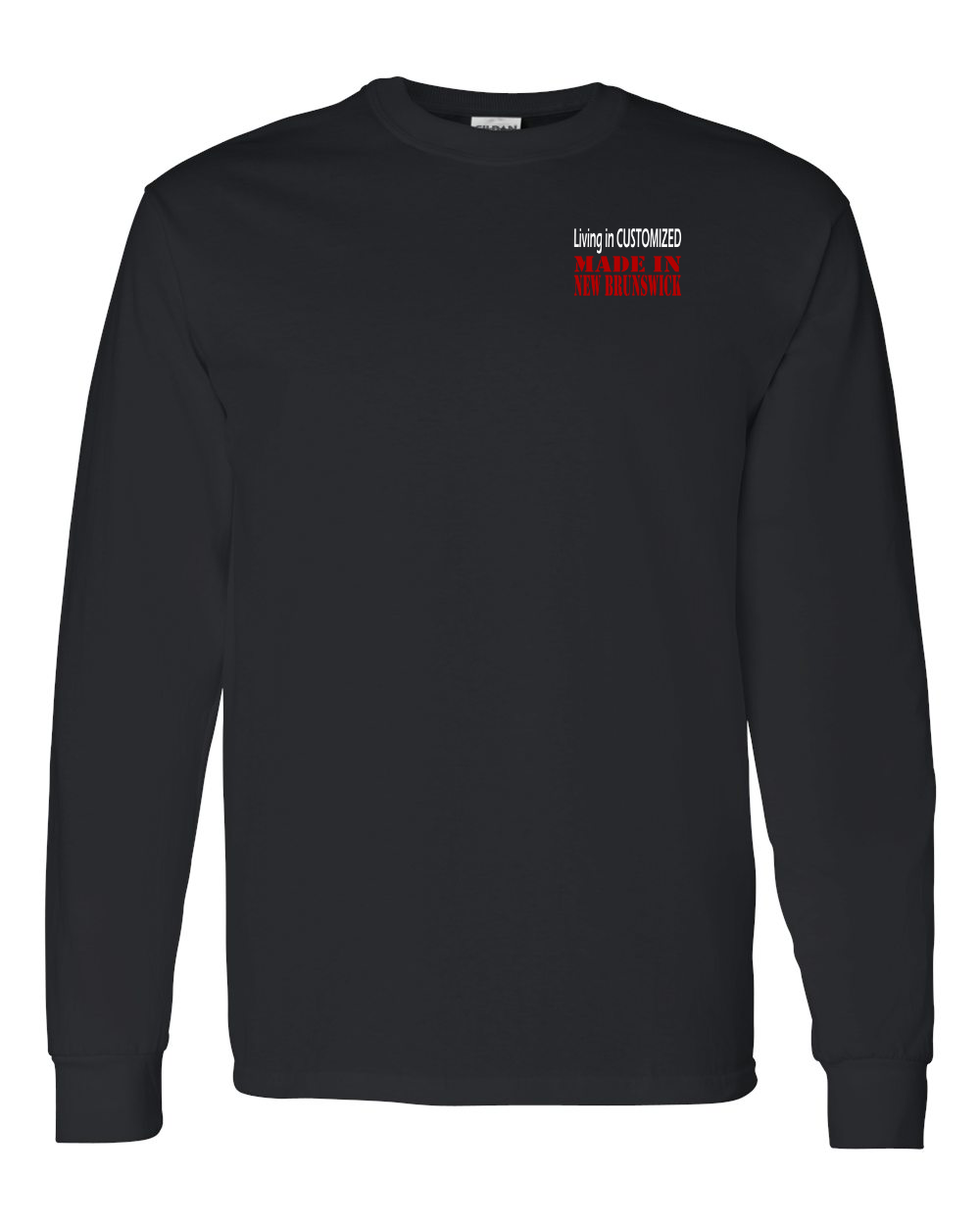 Living in Custom Made in NB Left Chest and Back Long Sleeve Tee - Unisex