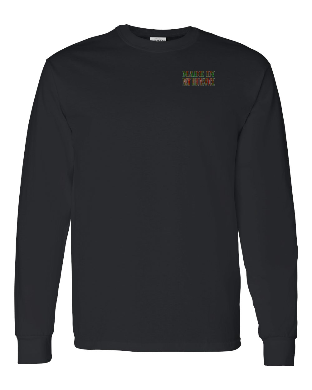 Made In NB ( Tartan Lettering) Left Chest Long Sleeve Tee - Unisex