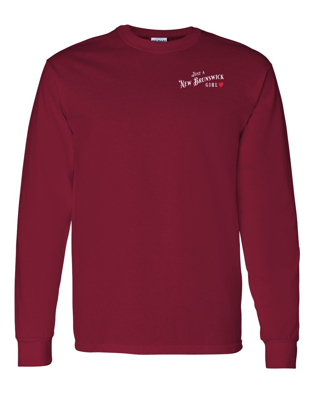 Just a NB Girl Red Left Chest Long Sleeve Tee - Unisex