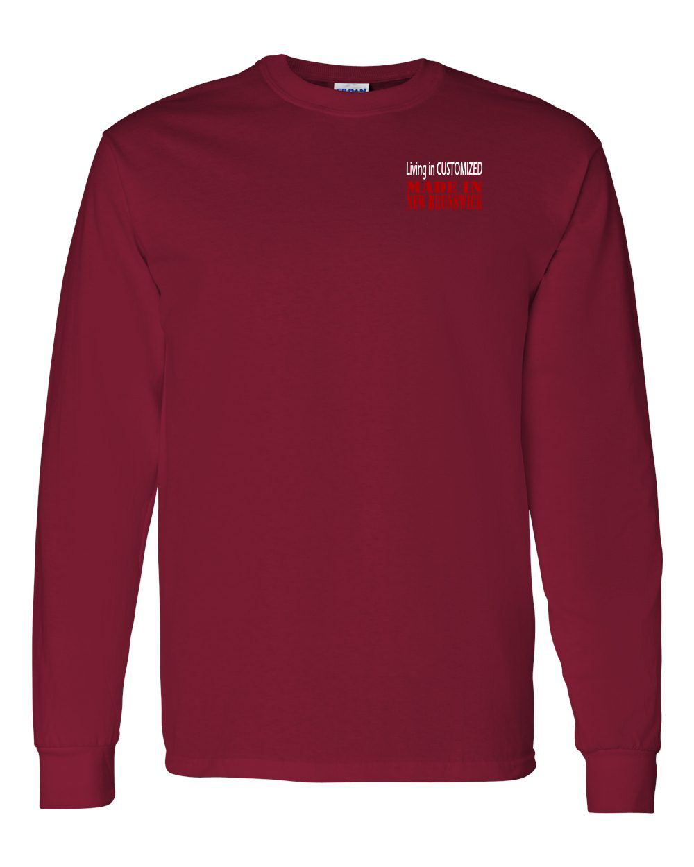Living in Custom Made in NB Left Chest and Back Long Sleeve Tee - Unisex