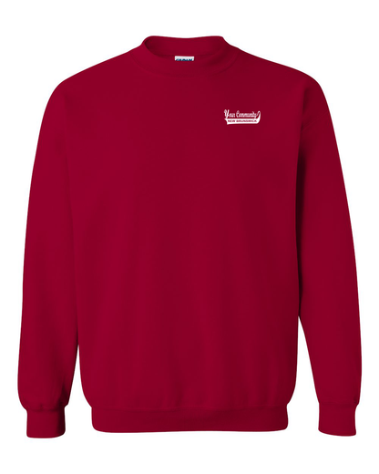 Your Community Swoop NB Left Chest and Back Crewneck Sweatshirt