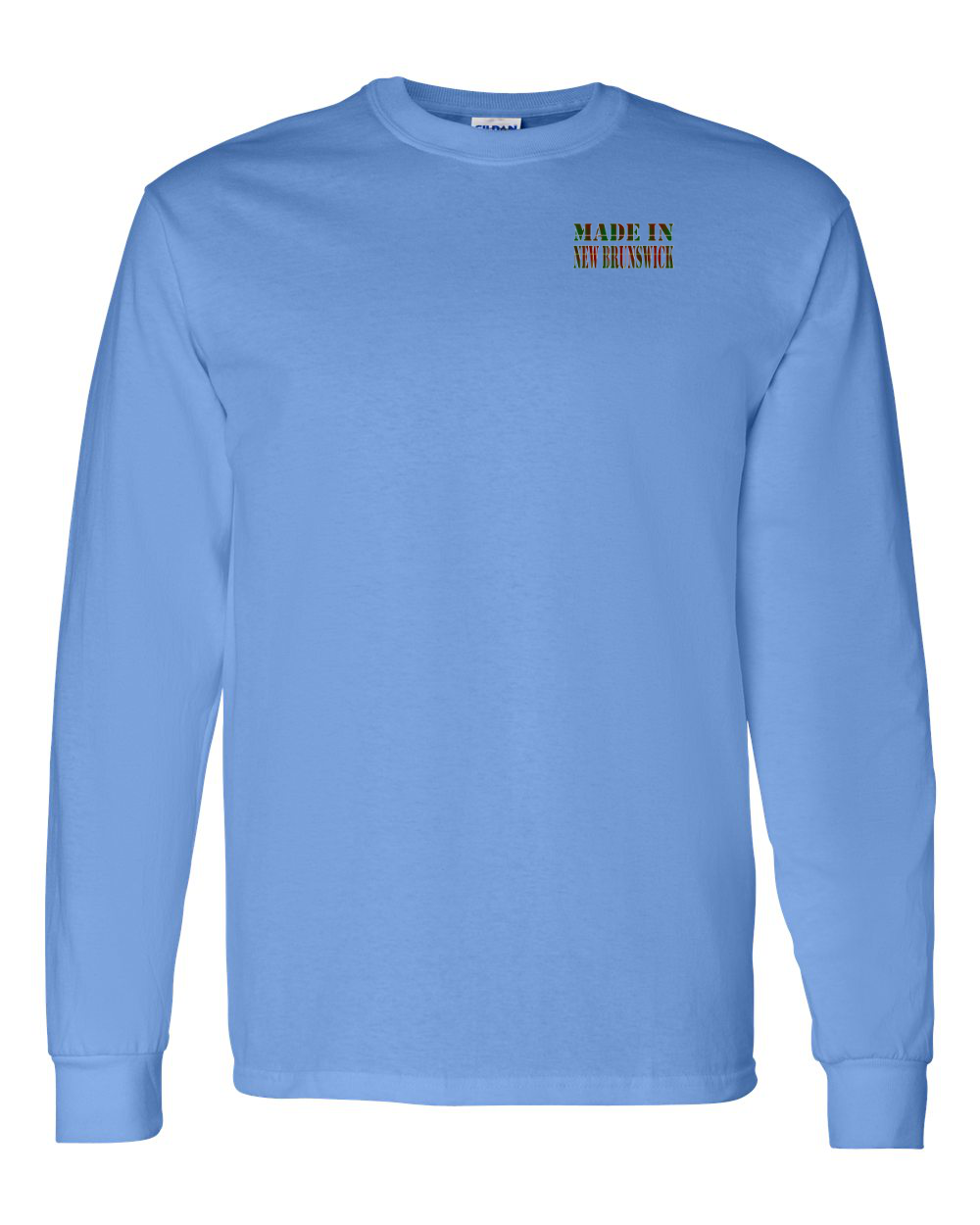 Made In NB ( Tartan Lettering) Left Chest and Back Long Sleeve Tee - Unisex