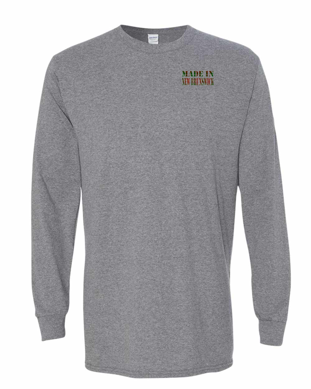 Made In NB ( Tartan Lettering) Left Chest Long Sleeve Tee - Unisex