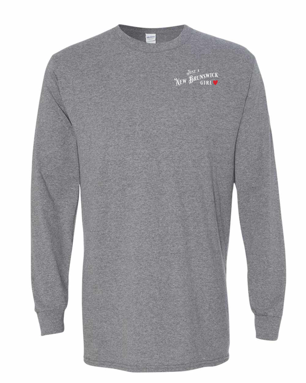 Just a NB Girl Red Left Chest Long Sleeve Tee - Unisex