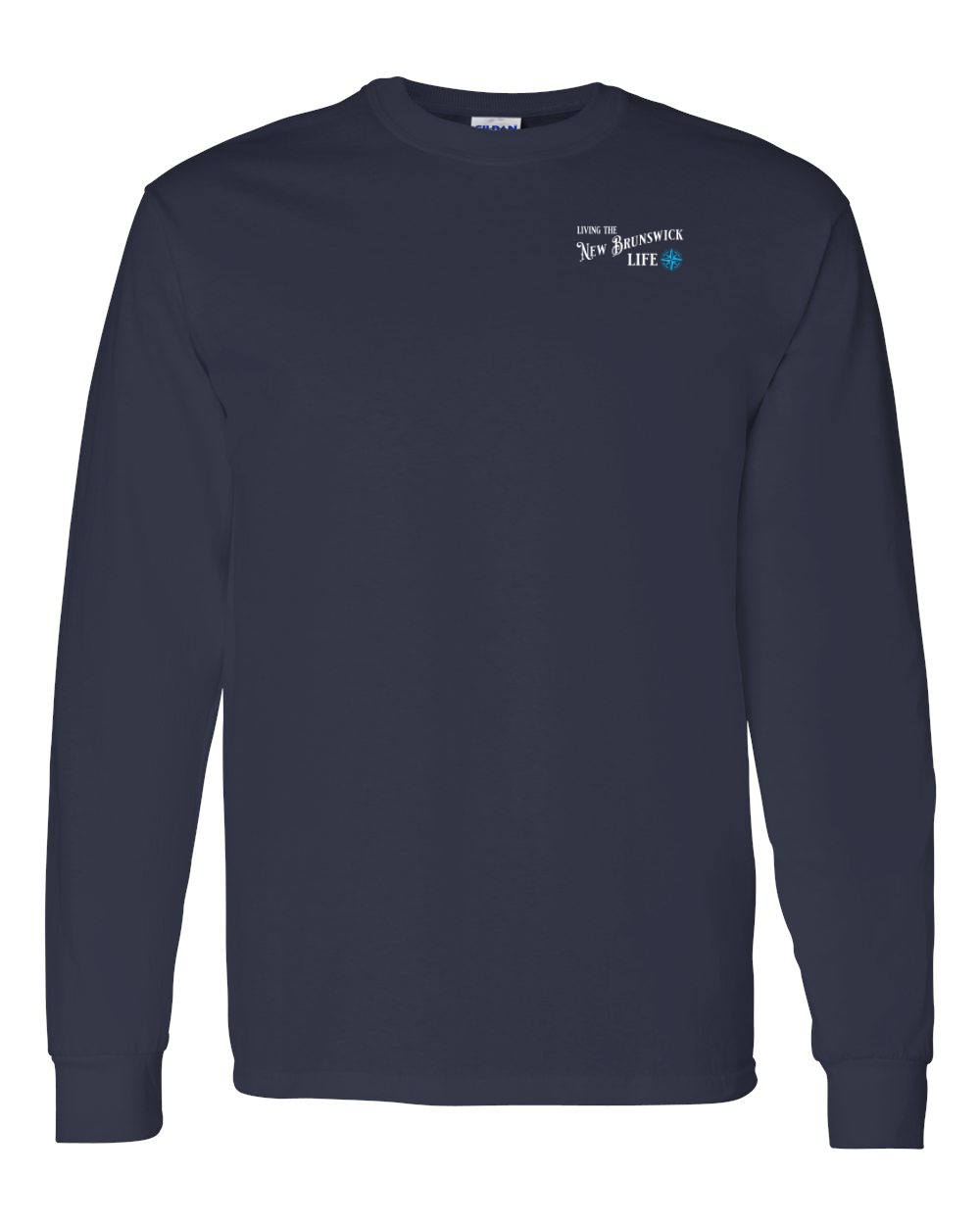 Living the NB Life blue Left Chest and Back Long Sleeve Tee - Unisex
