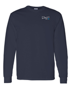 Living the NB Life blue Left Chest and Back Long Sleeve Tee - Unisex