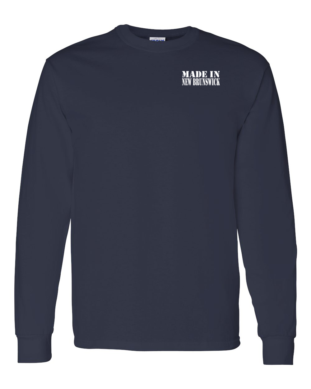 Made In NB ( White Lettering) Left Chest Long Sleeve Tee - Unisex