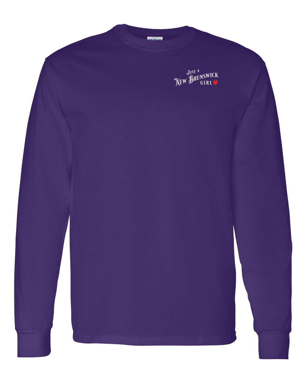 Just a NB Girl Red Left Chest Long Sleeve Tee - Unisex