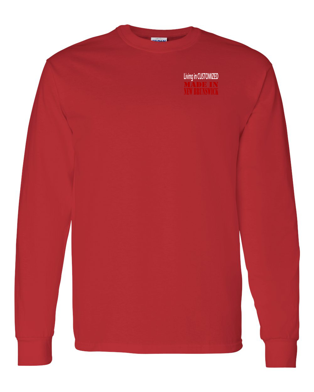 Living in Custom Made in NB Left Chest and Back Long Sleeve Tee - Unisex