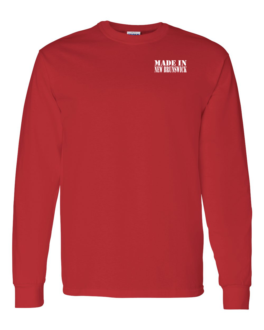 Made In NB ( White Lettering) Left Chest Long Sleeve Tee - Unisex