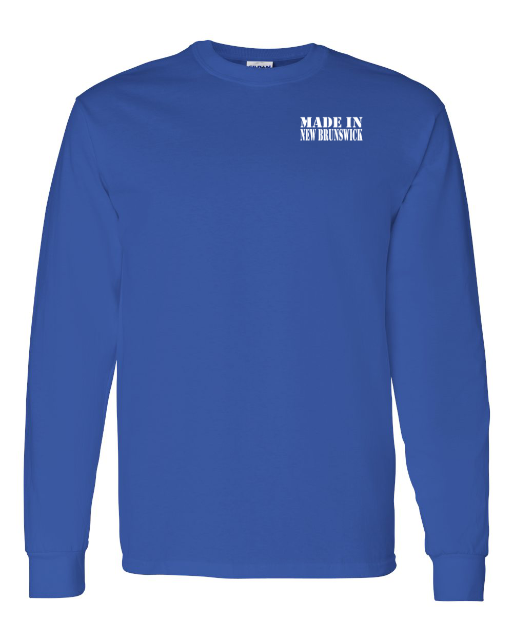 Made In NB ( White Lettering) Left Chest Long Sleeve Tee - Unisex