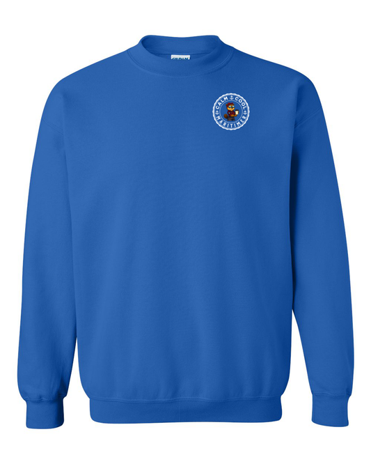 Calm Cool Maritimer Rosie Left Chest and Back Crewneck Sweatshirt