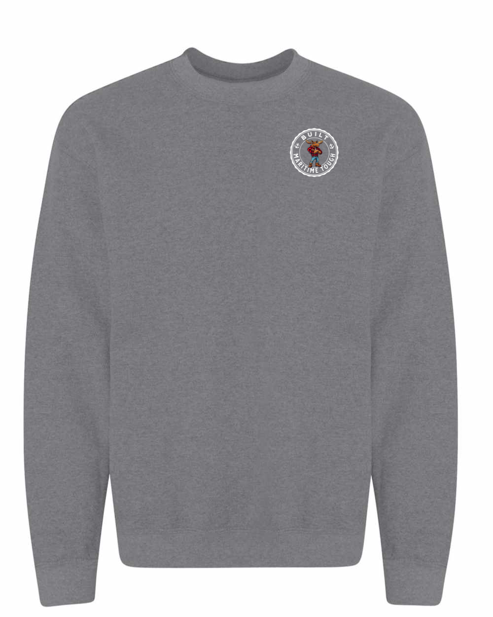 Built Maritime Tough Moose Left Chest Crewneck Sweatshirt - Unisex