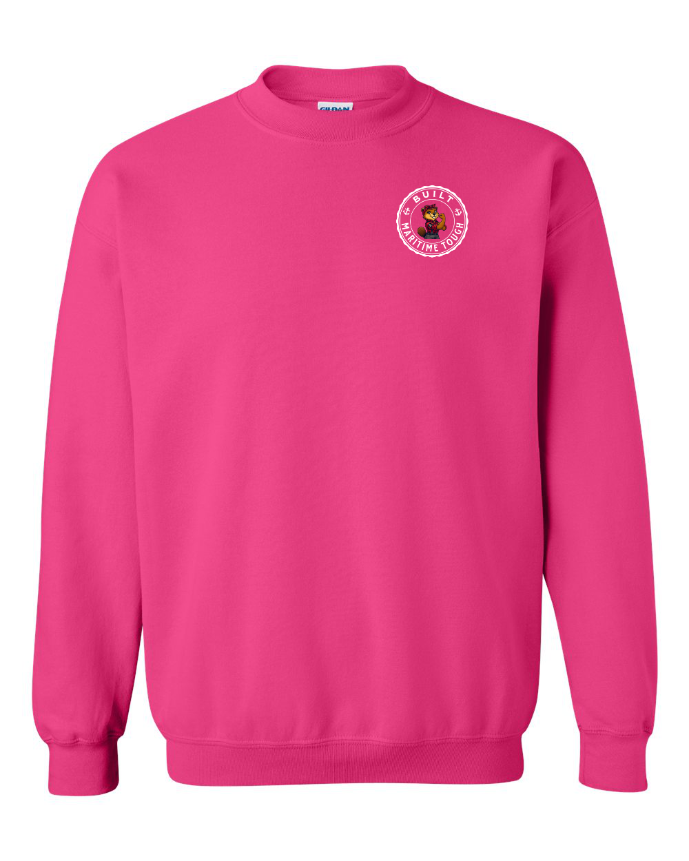 Built Maritime Tough Rosie Left Chest and Back Crewneck Sweatshirt - Unisex